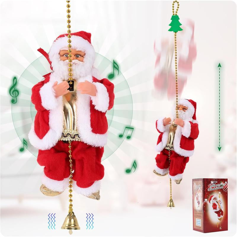 Bring Holiday Cheer Home with the Animated Motorized Climbing Santa - Perfect Musical Decoration for Christmas Fun!