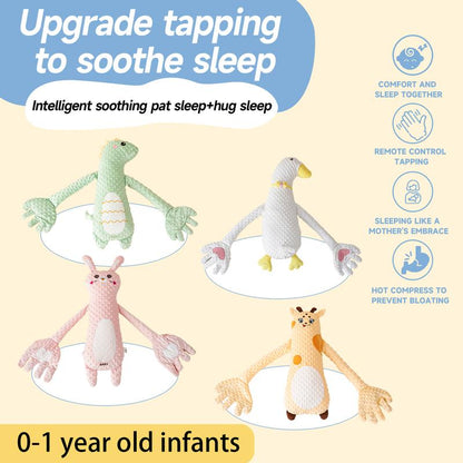 Baby Soothing Hugging Pillow Soft Cotton Animal-Shaped Sleep Aid Cushion with Gentle Patting Cute Big White Goose Design for Infant Comfort