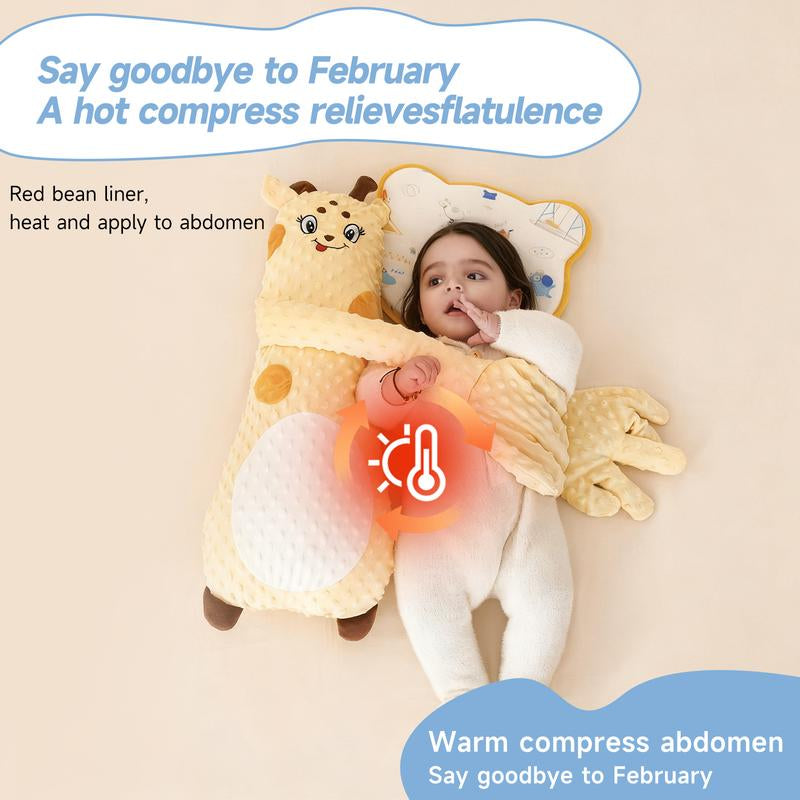 Baby Soothing Hugging Pillow Soft Cotton Animal-Shaped Sleep Aid Cushion with Gentle Patting Cute Big White Goose Design for Infant Comfort