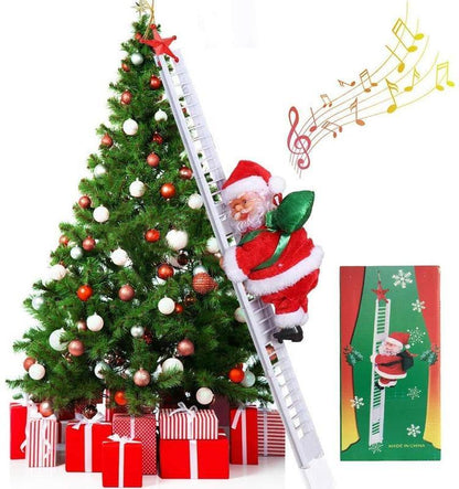 Bring Holiday Cheer Home with the Animated Motorized Climbing Santa - Perfect Musical Decoration for Christmas Fun!